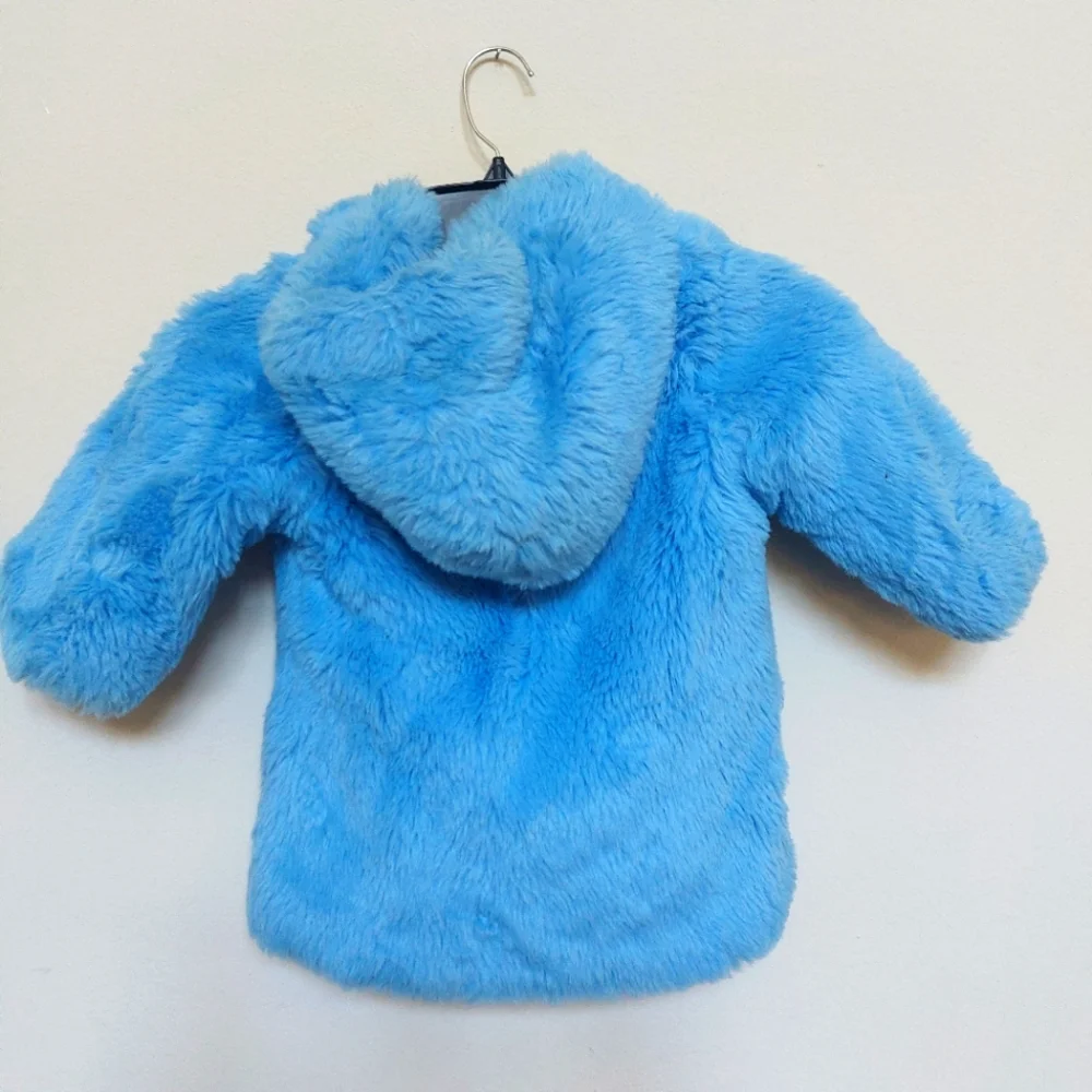 THE CHILDREN'S PLACE Girls 24 Months Beautiful Blue Teddy Coat.